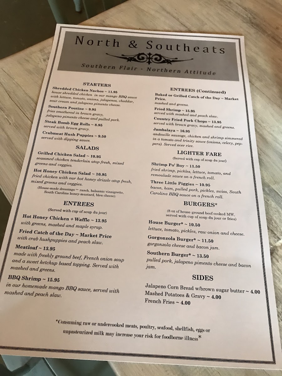 North & Southeats Restaurant Photo Menu 2