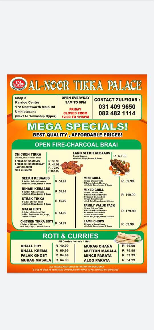 Al Noor Tikka Palace Photo Menu 1