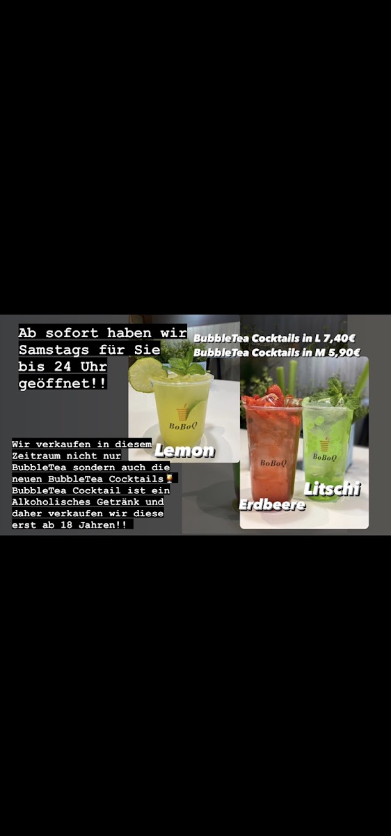 BoboQ Bubble Tea Dortmund Photo Menu 2