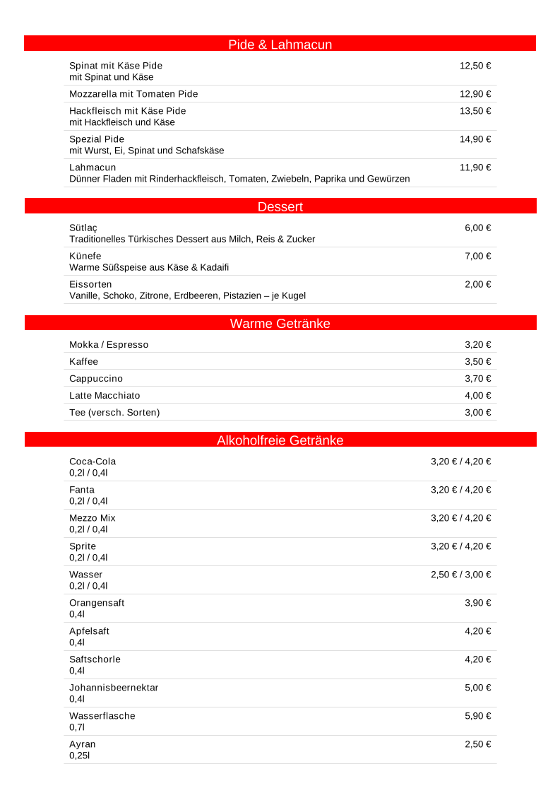 Zur Alten Tanke - Grill & Bar Photo Menu 3