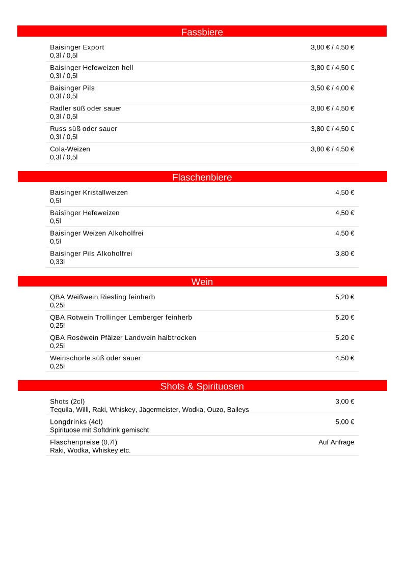 Zur Alten Tanke - Grill & Bar Photo Menu 4