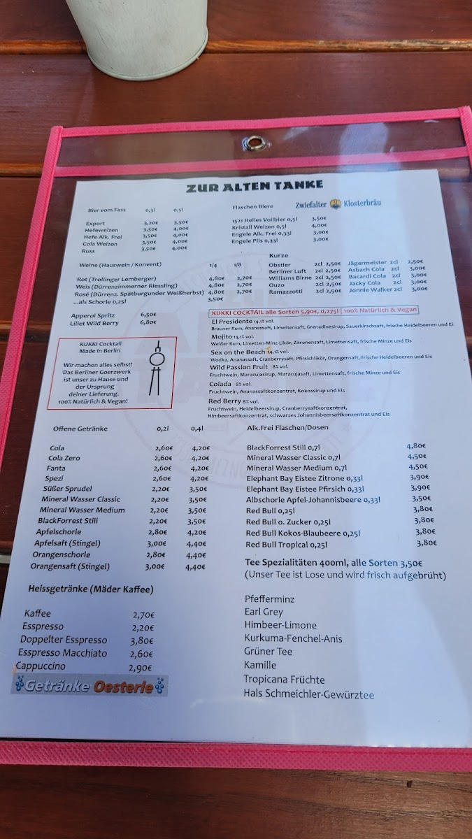 Zur Alten Tanke - Grill & Bar Photo Menu 7