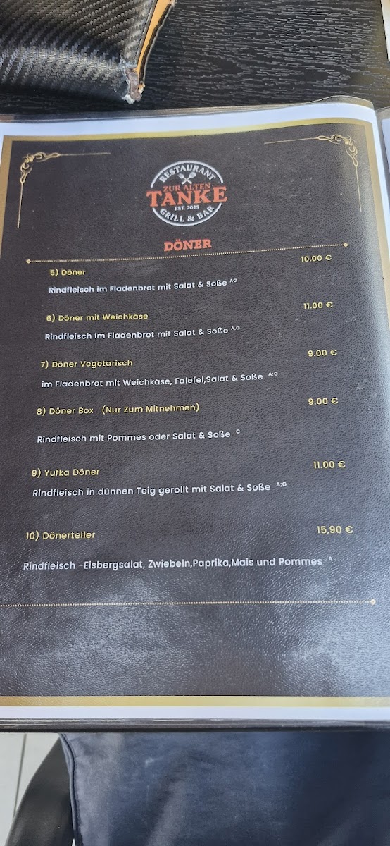 Zur Alten Tanke - Grill & Bar Photo Menu 8