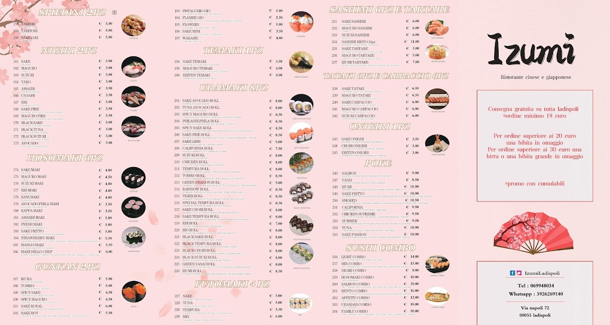 IZUMI Restaurant Cinese Giapponese Photo Menu 1