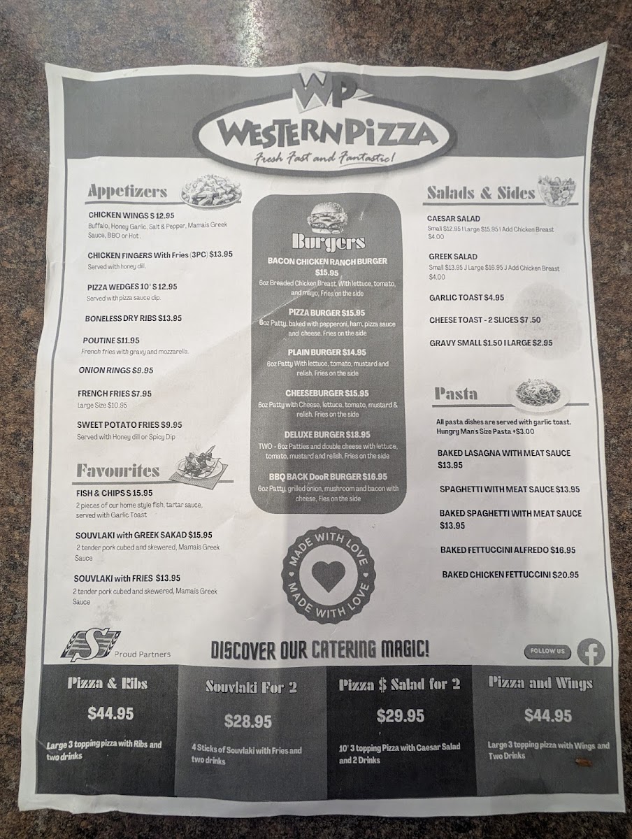 Sisters Cafe Western Pizza Photo Menu 1