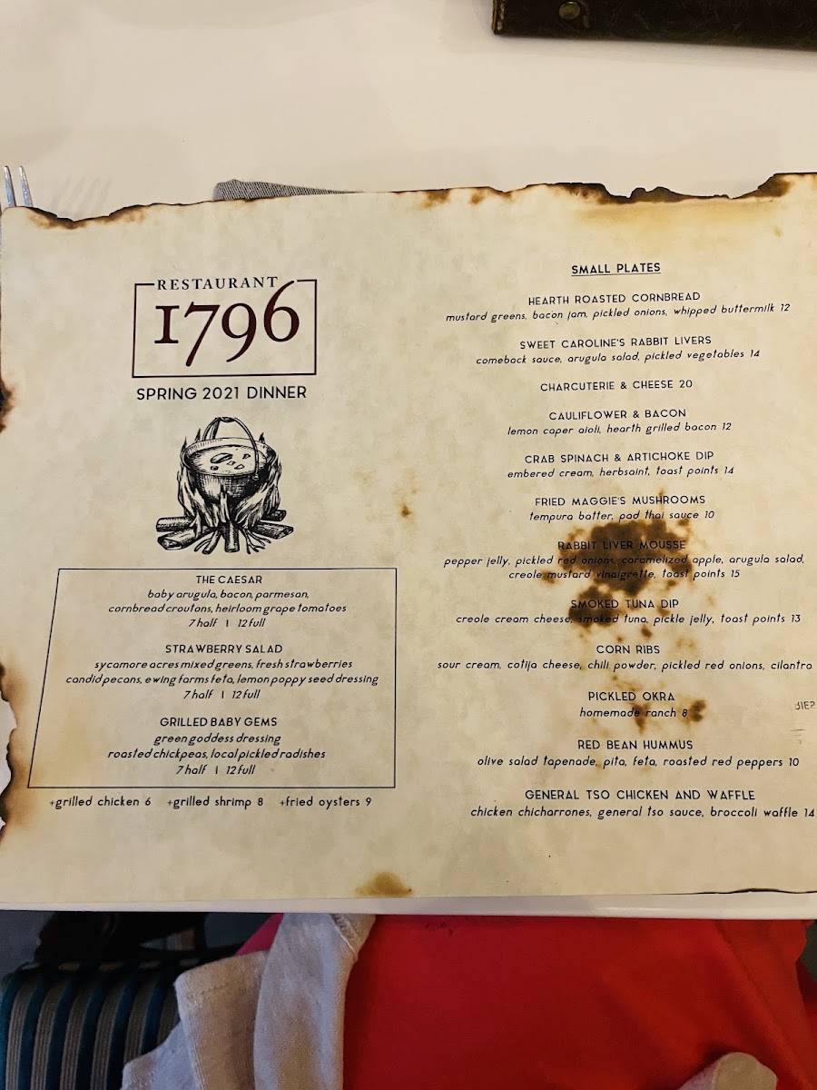 Restaurant 1796 Photo Menu 2