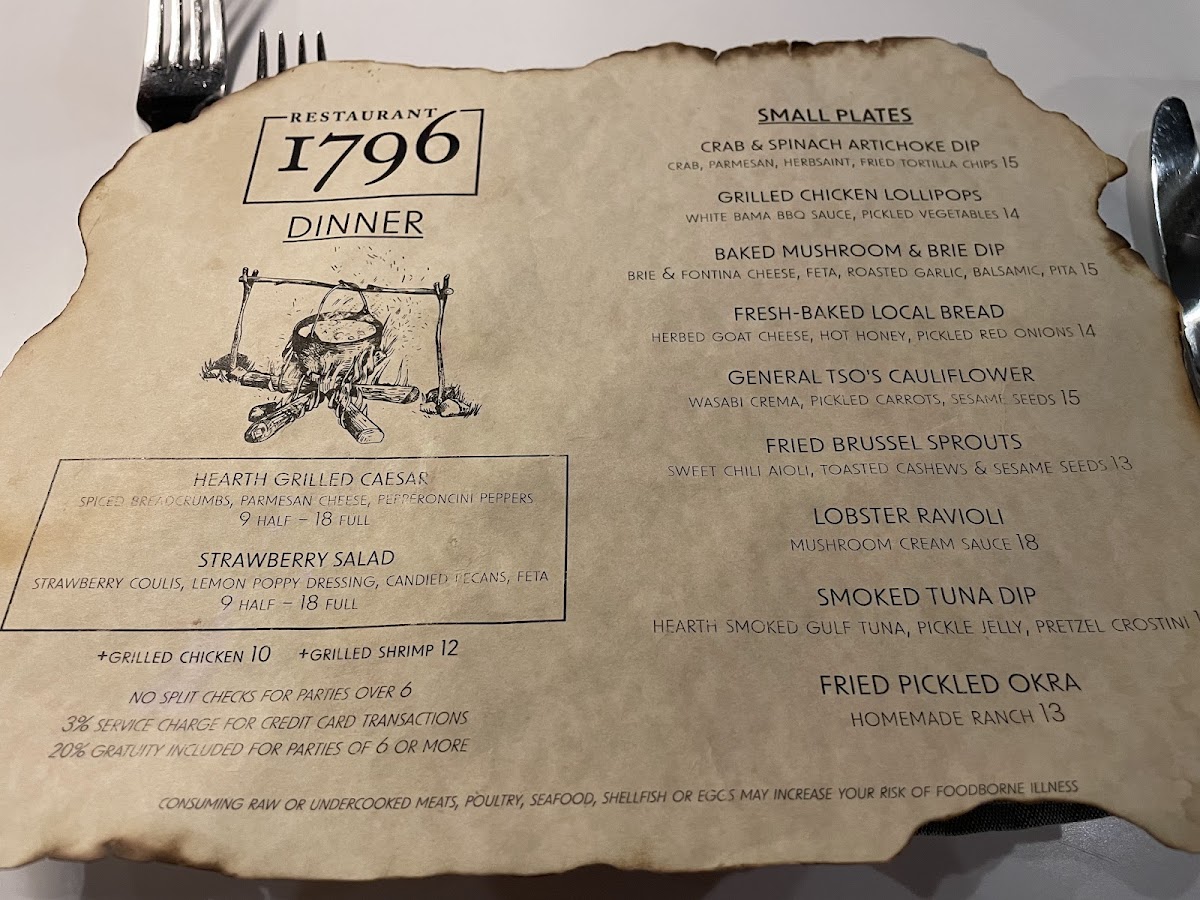 Restaurant 1796 Photo Menu 3