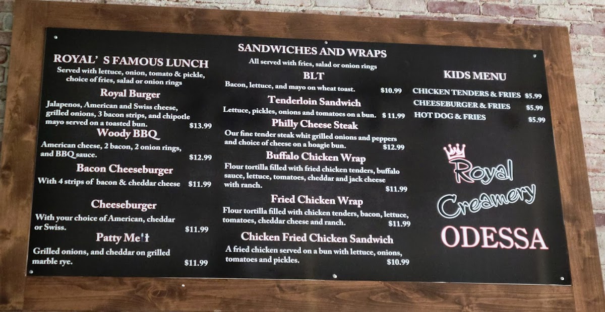 Odessa Creamery Photo Menu 4