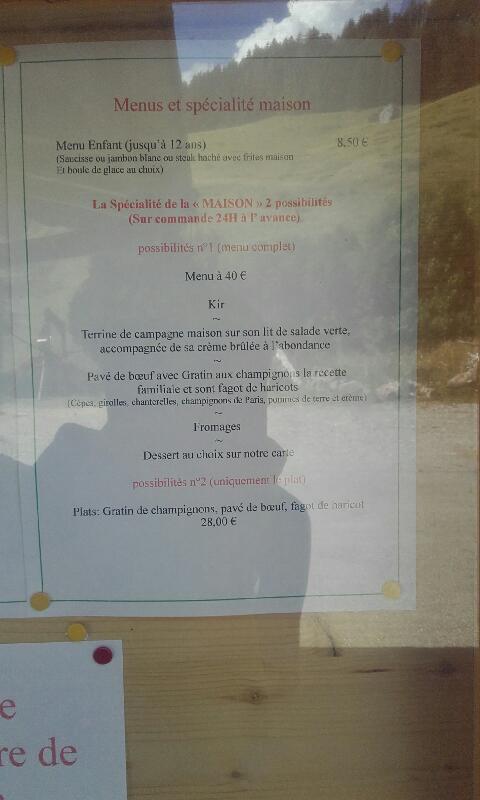 Restaurant L'Alpage Photo Menu 2