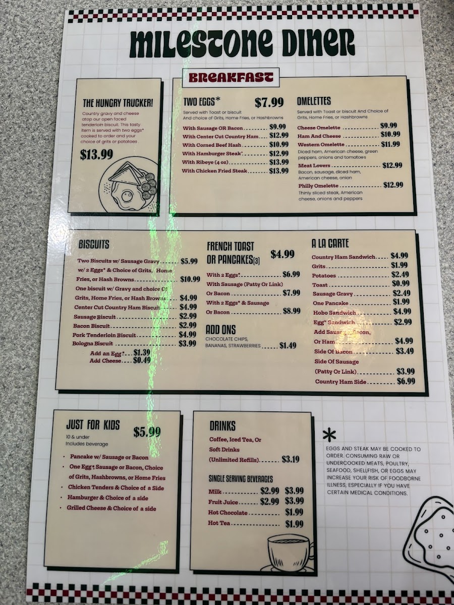 Milestone Diner Photo Menu 4