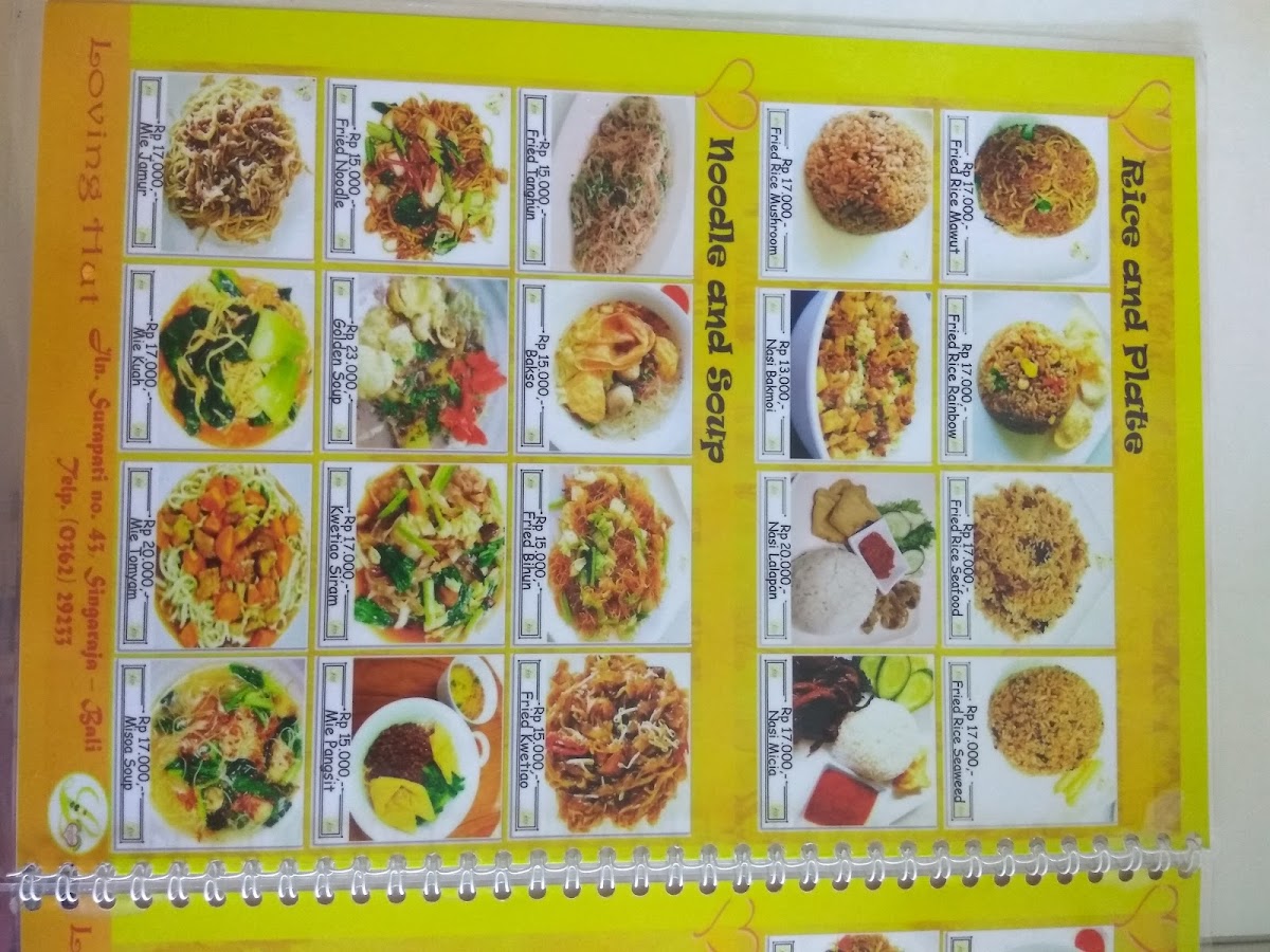 Loving Hut - Singaraja Photo Menu 1