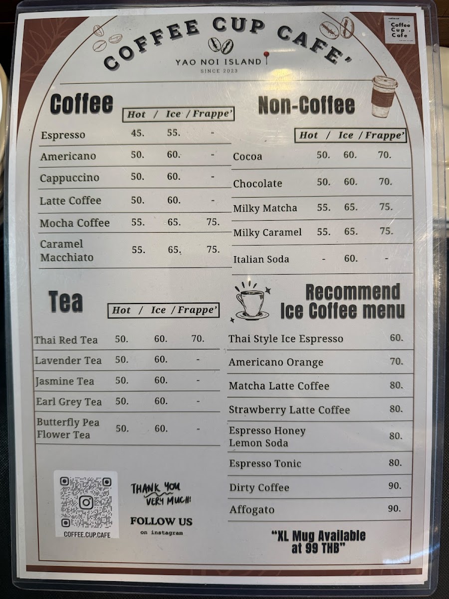Coffee Cup Cafe Yao Noi Island Photo Menu 1