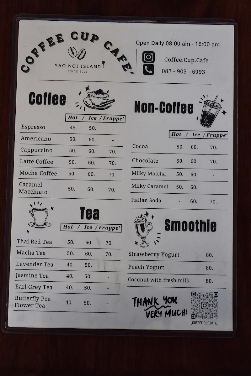 Coffee Cup Cafe Yao Noi Island Photo Menu 3