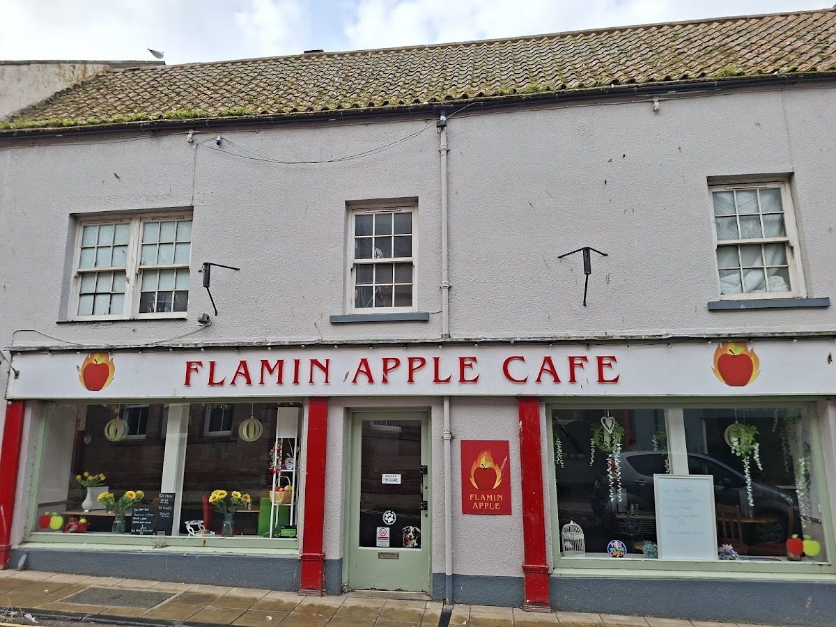 Flaming apple cafe