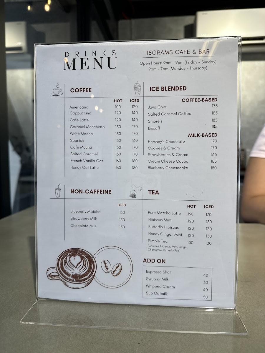 18 Grams Cafe Photo Menu 2
