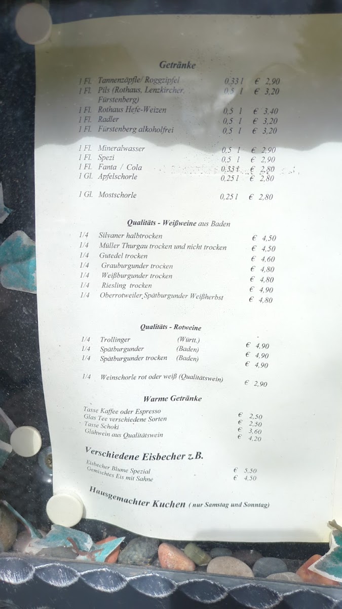 Gasthaus Blume Photo Menu 1