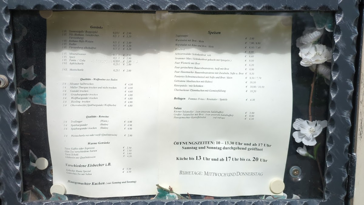 Gasthaus Blume Photo Menu 4