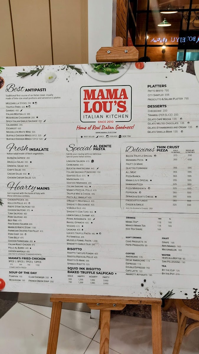 Mama Lou's Italian Kitchen- SM City Bataan Photo Menu 3