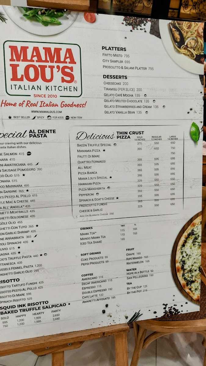 Mama Lou's Italian Kitchen- SM City Bataan Photo Menu 5
