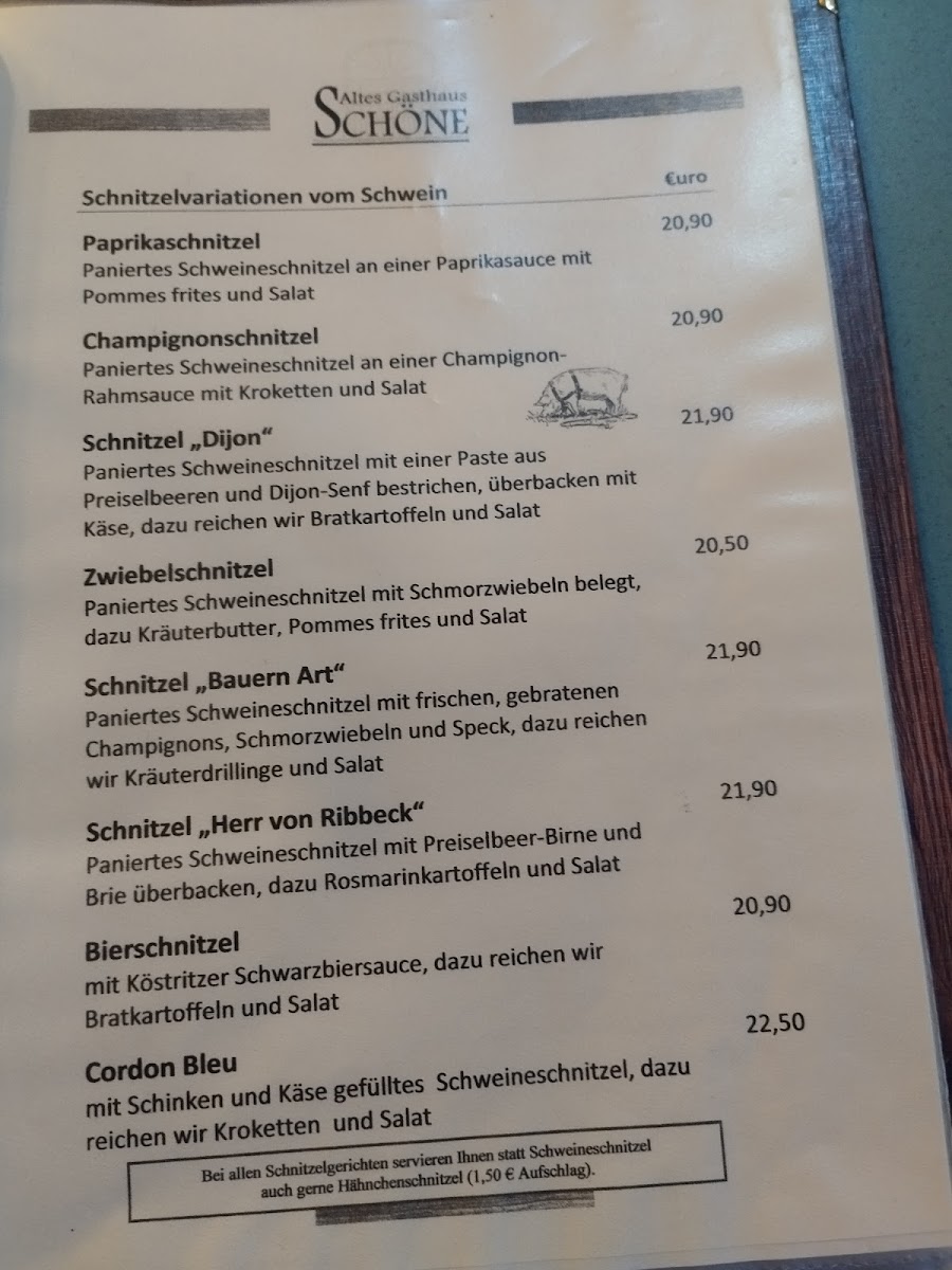 Altes Gasthaus Schöne Photo Menu 3