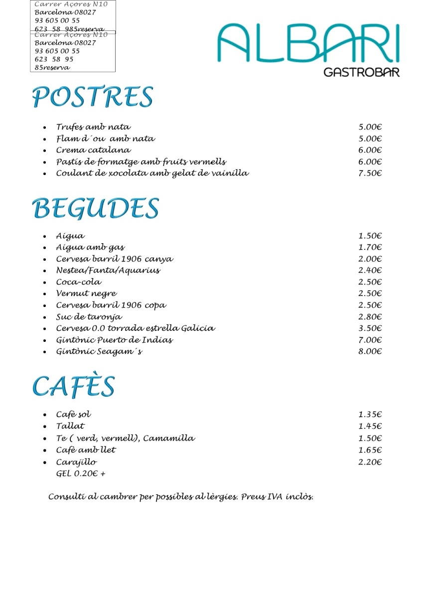 ALBARI GASTROBAR Photo Menu 2