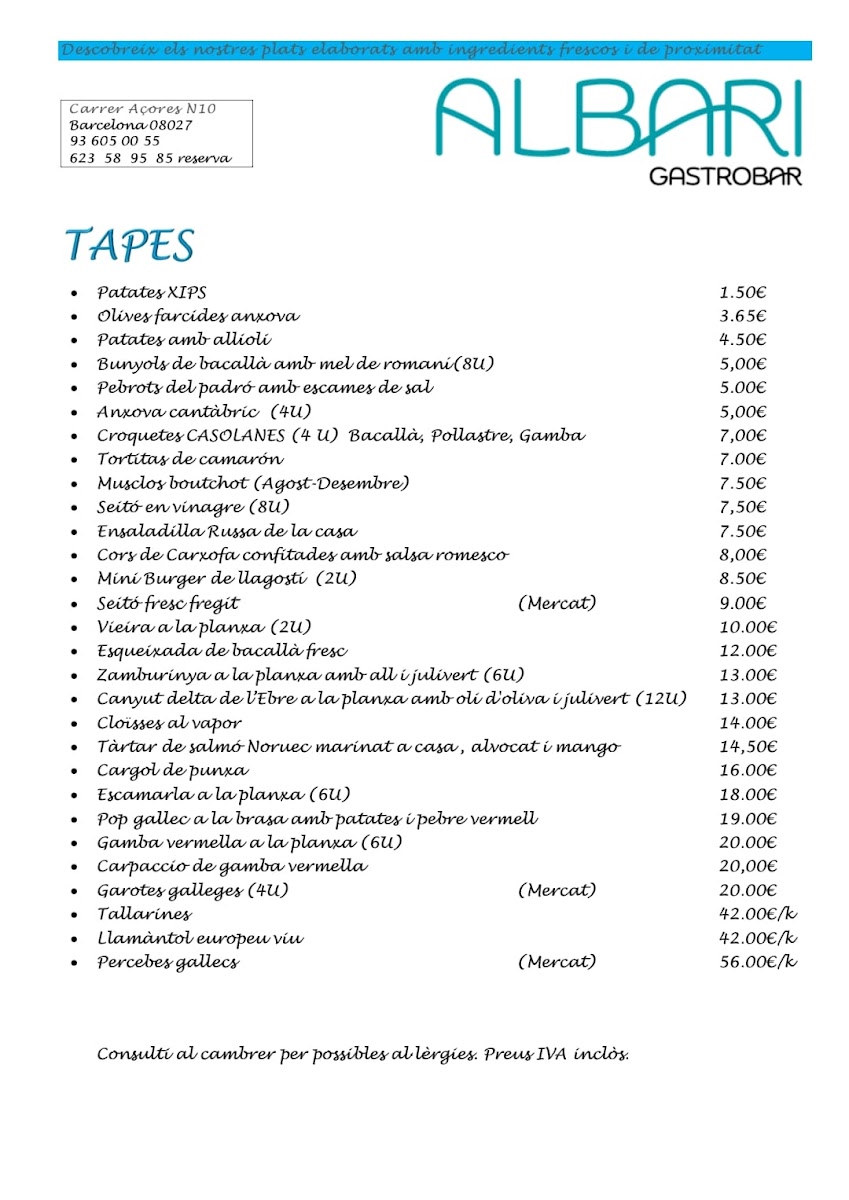 ALBARI GASTROBAR Photo Menu 3