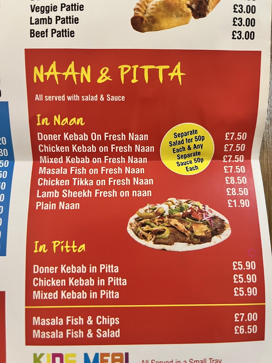 Villiers Fish & Chips Photo Menu 2