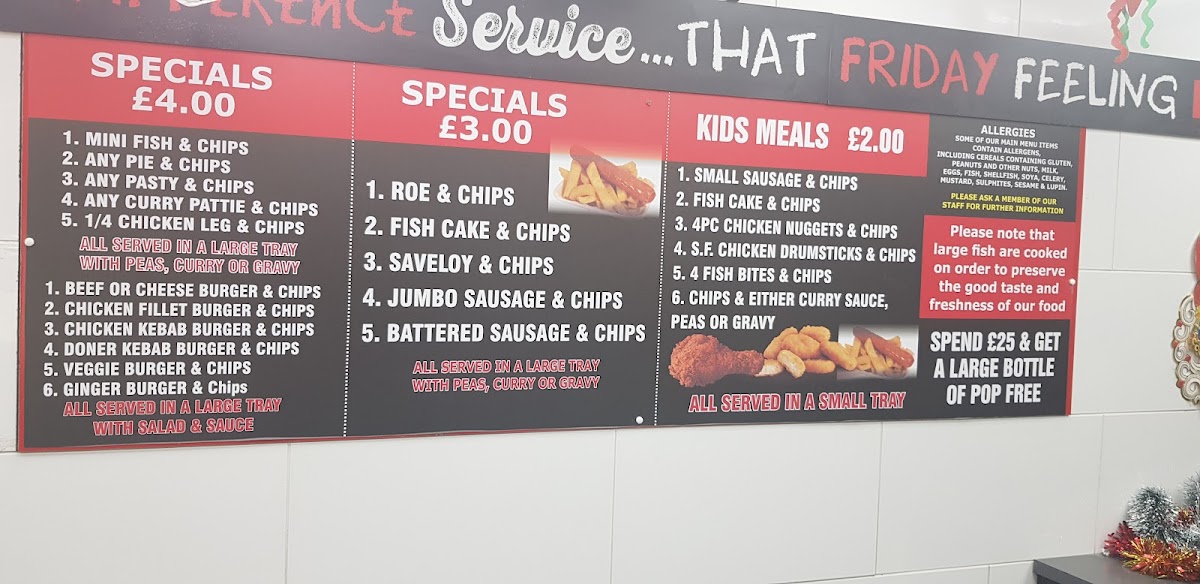 Villiers Fish & Chips Photo Menu 3