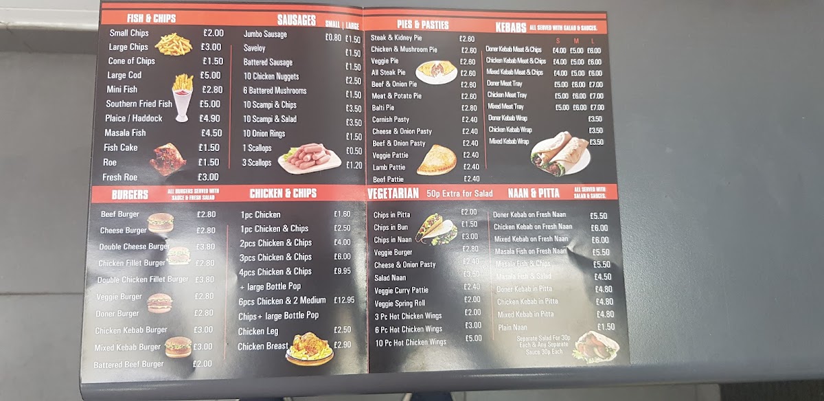 Villiers Fish & Chips Photo Menu 4