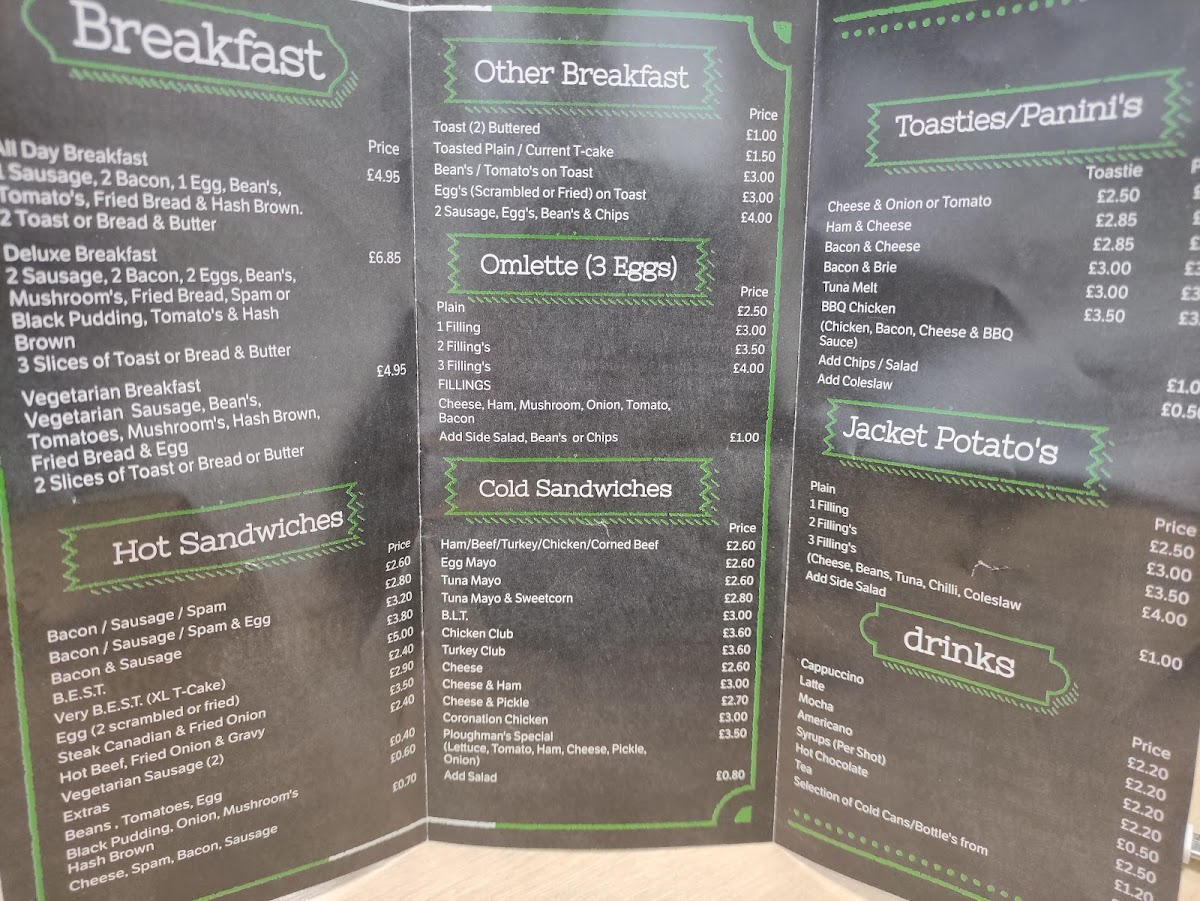 Woodway Cafe Photo Menu 2