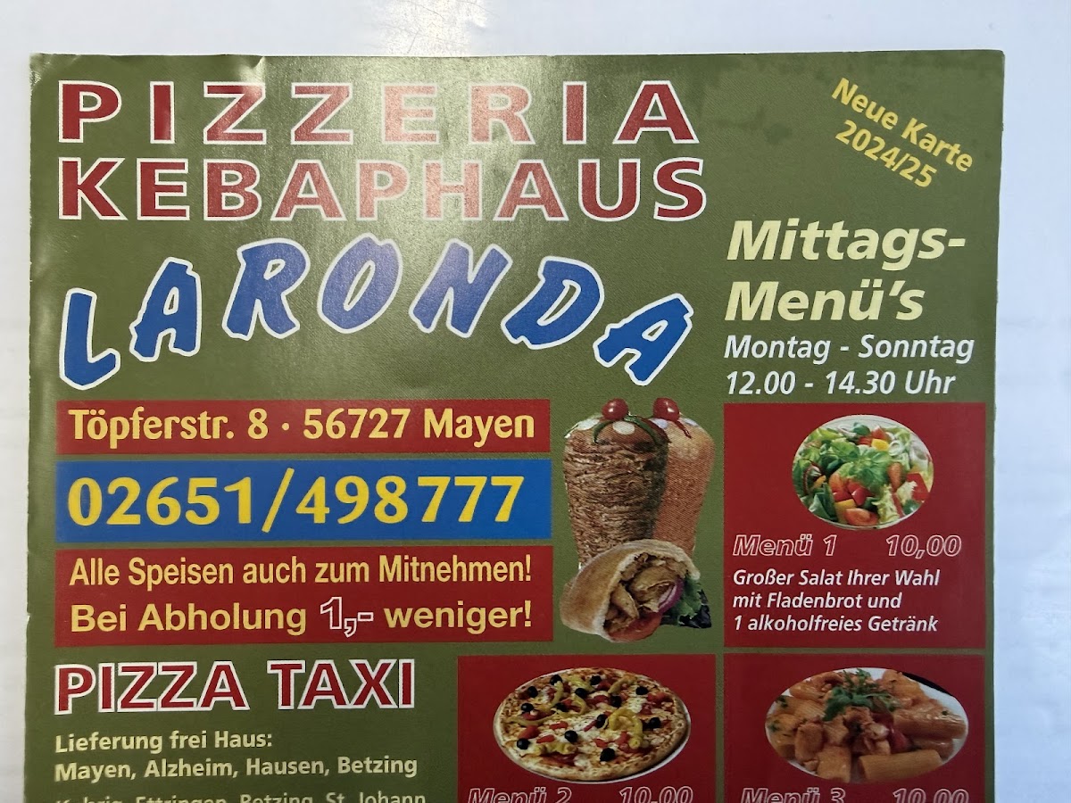 Pizzeria Laronda Photo Menu 1