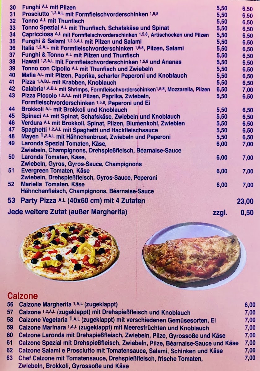 Pizzeria Laronda Photo Menu 2