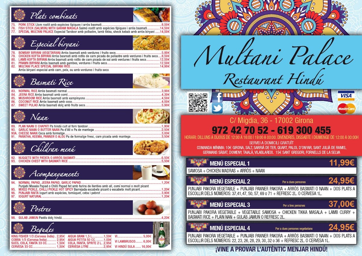 Multani Palace Restaurant Photo Menu 3