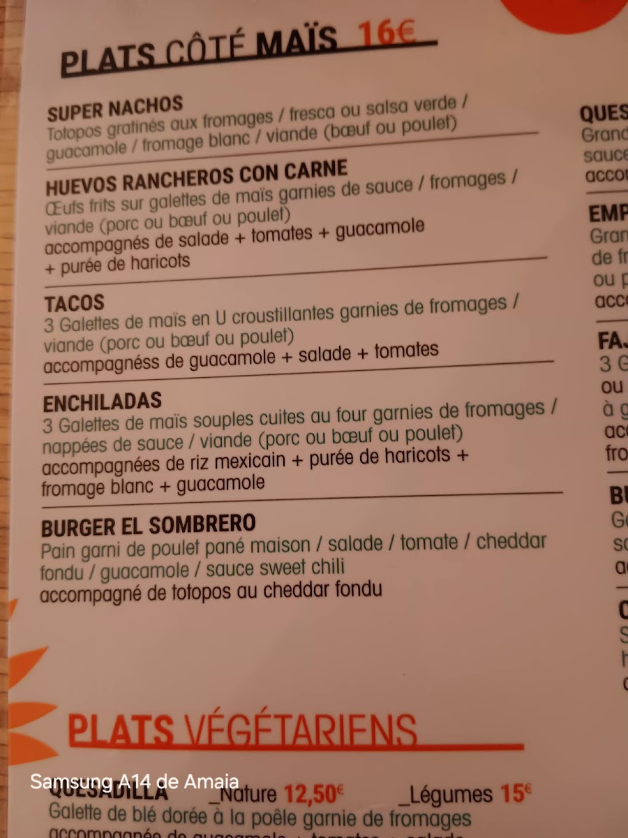 Les 3 Salsas Photo Menu 1