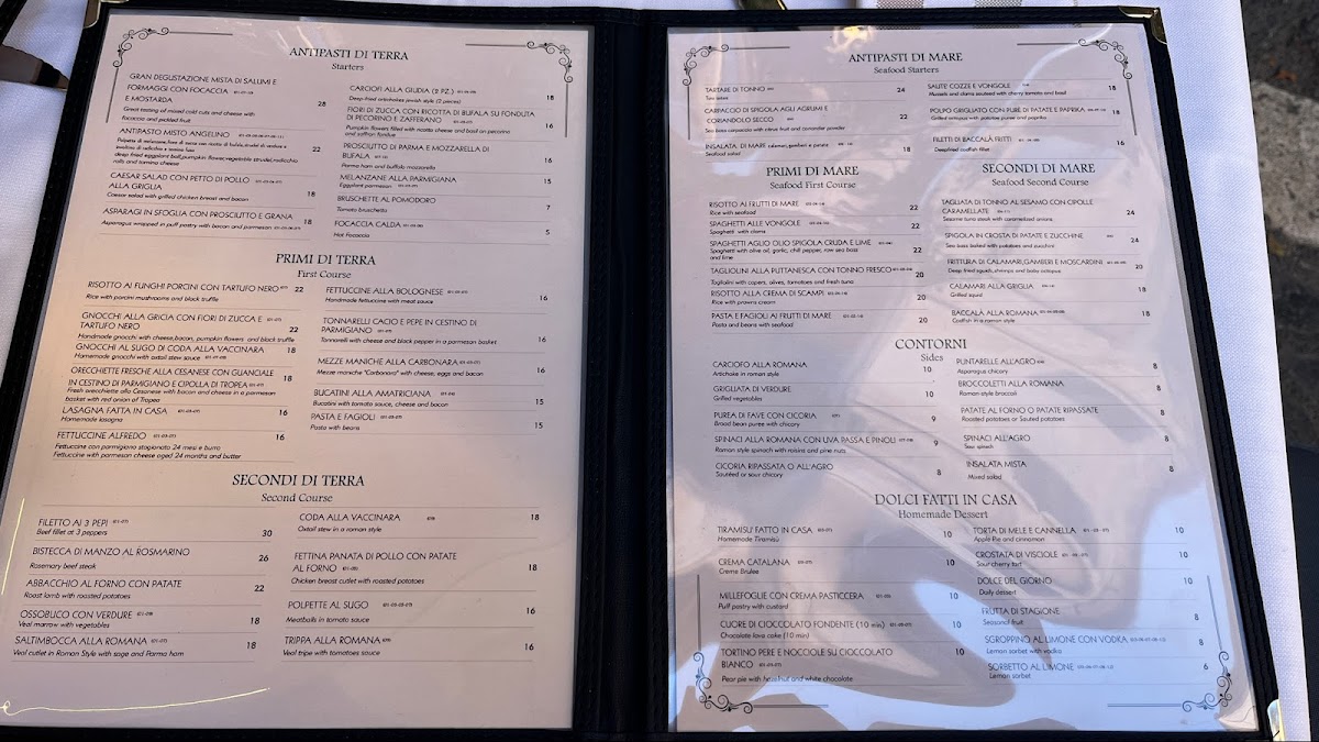 Antica Trattoria Angelino Photo Menu 4
