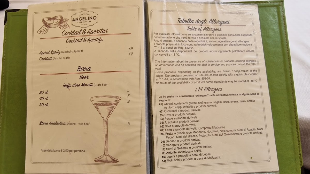 Antica Trattoria Angelino Photo Menu 5
