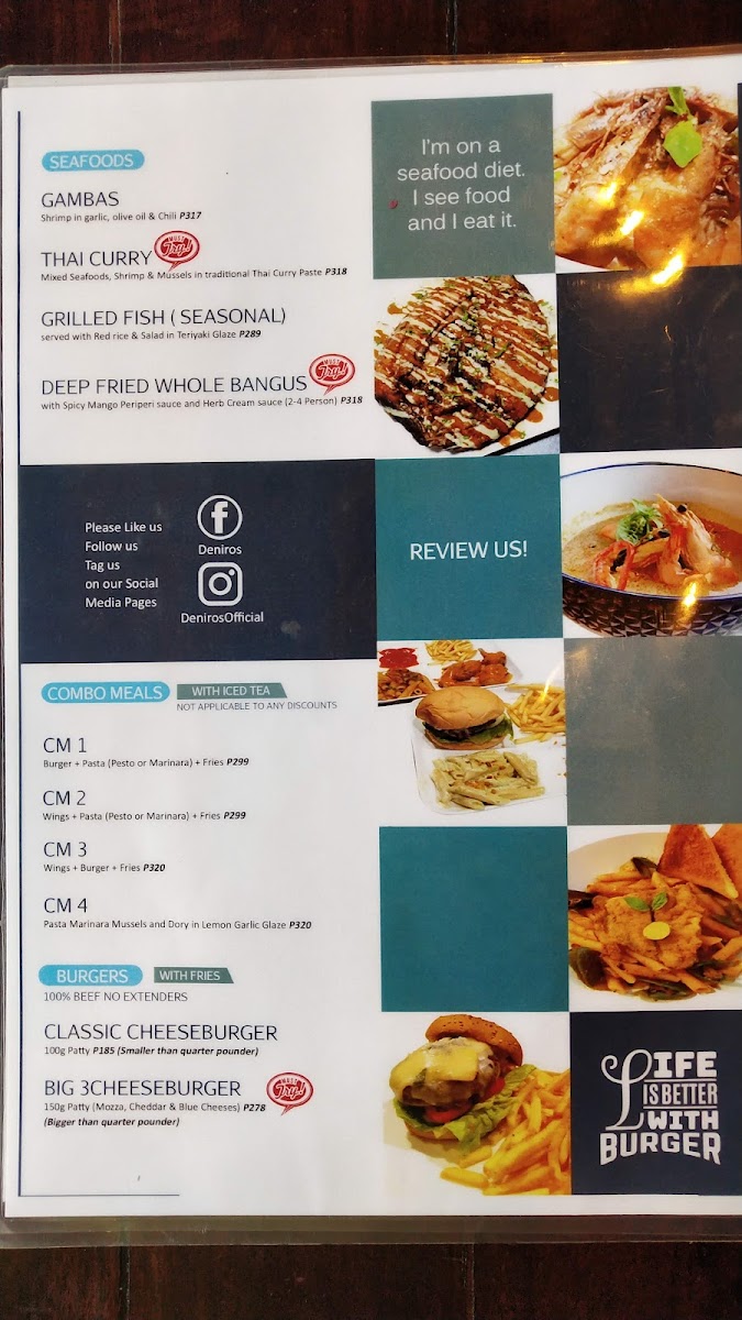 Deniro's Photo Menu 2