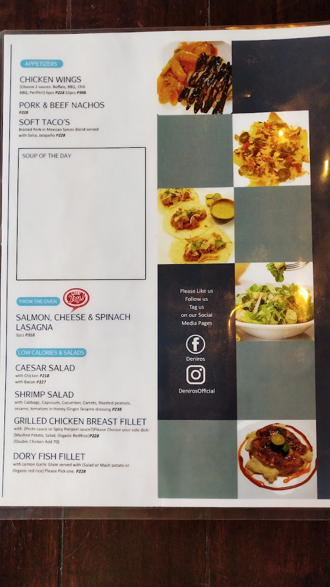 Deniro's Photo Menu 4