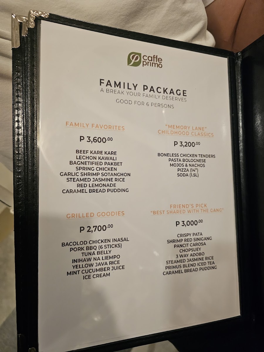 Caffe Primo - Alaminos Photo Menu 2