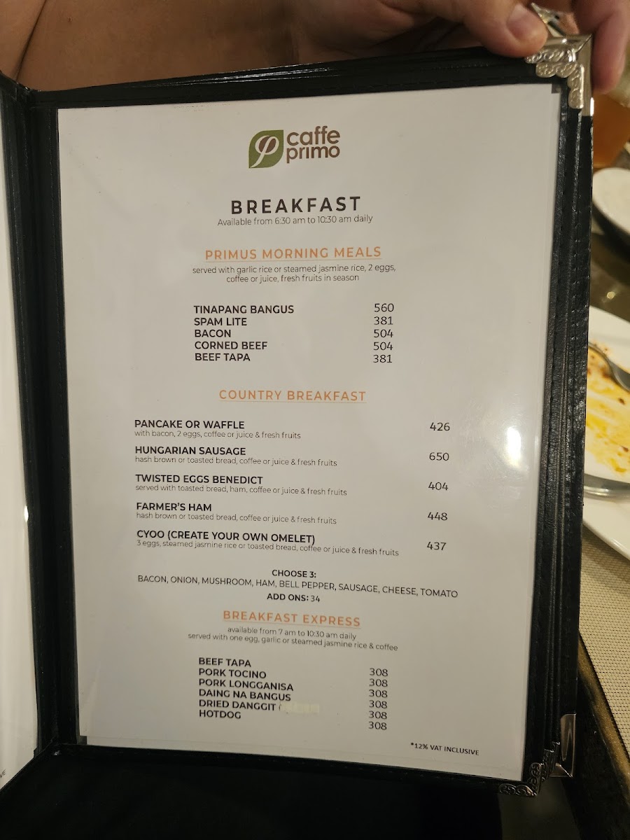 Caffe Primo - Alaminos Photo Menu 3