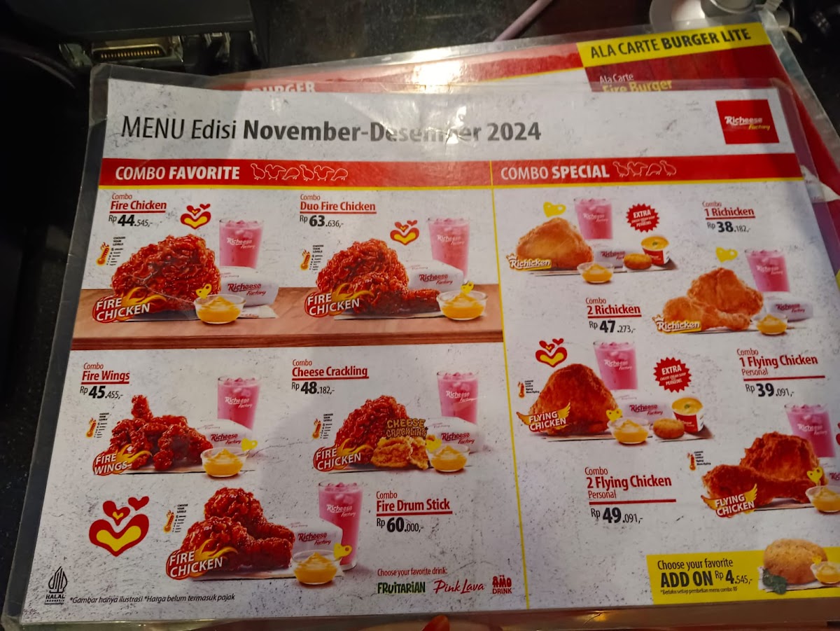 Richeese Factory Cipondoh Photo Menu 1