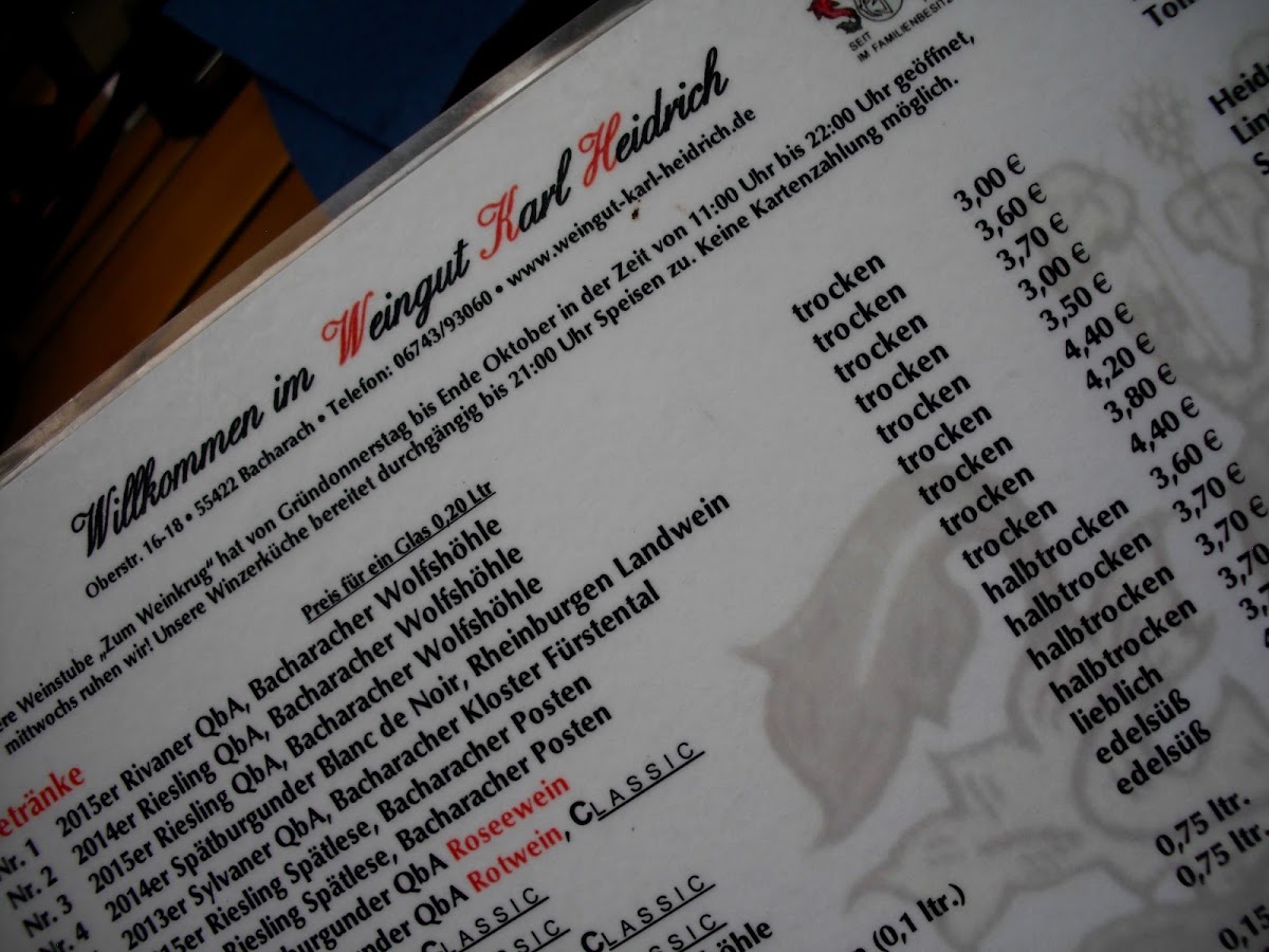 Weingut Karl Heidrich Photo Menu 10