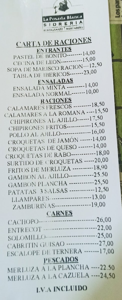 La Posada Blanca Photo Menu 6