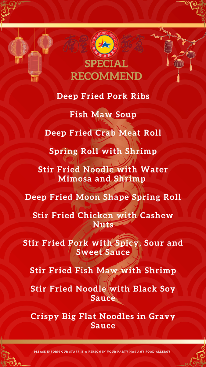 Nam Sing Chinese Restaurant Photo Menu 3
