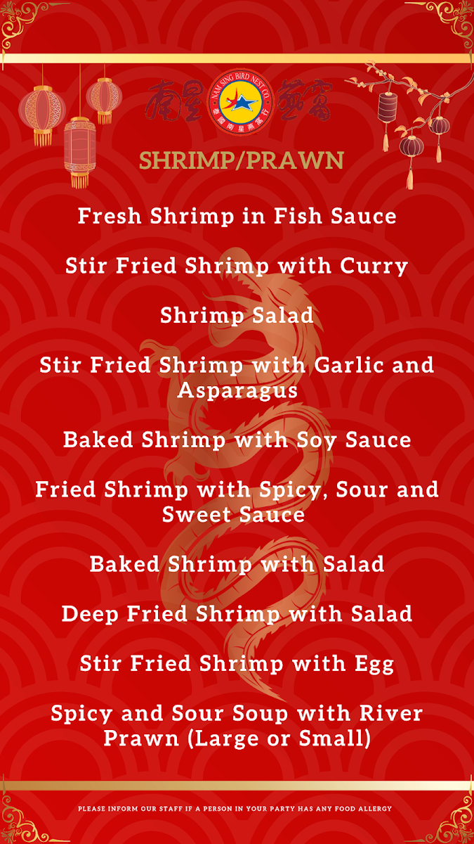 Nam Sing Chinese Restaurant Photo Menu 4
