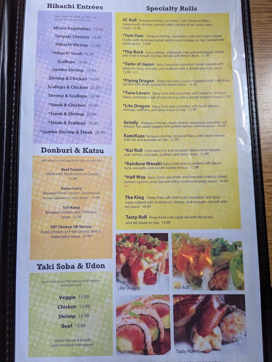 Sushi 201 Photo Menu 5