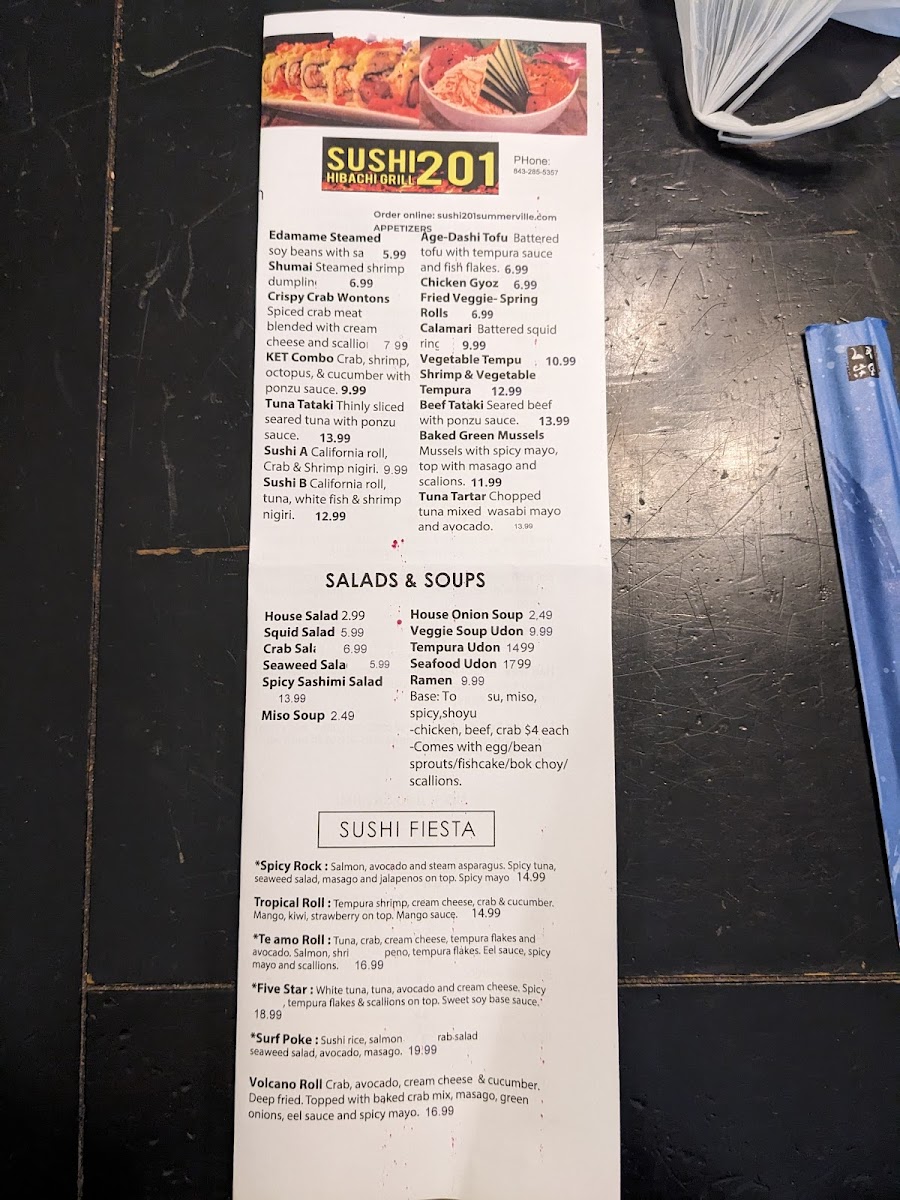 Sushi 201 Photo Menu 9