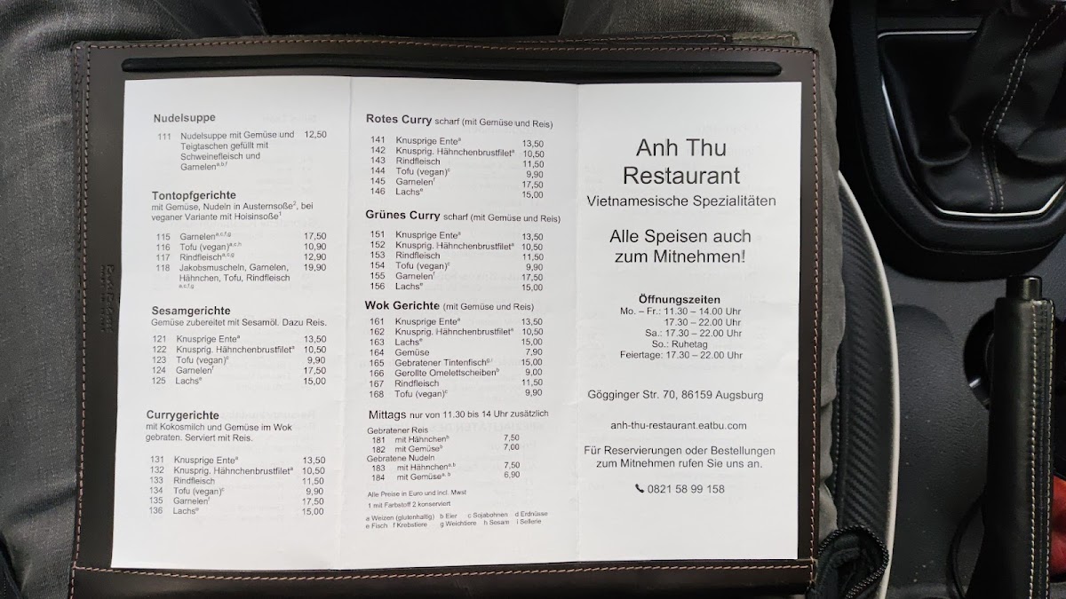 Restaurant Anh Thu Photo Menu 10