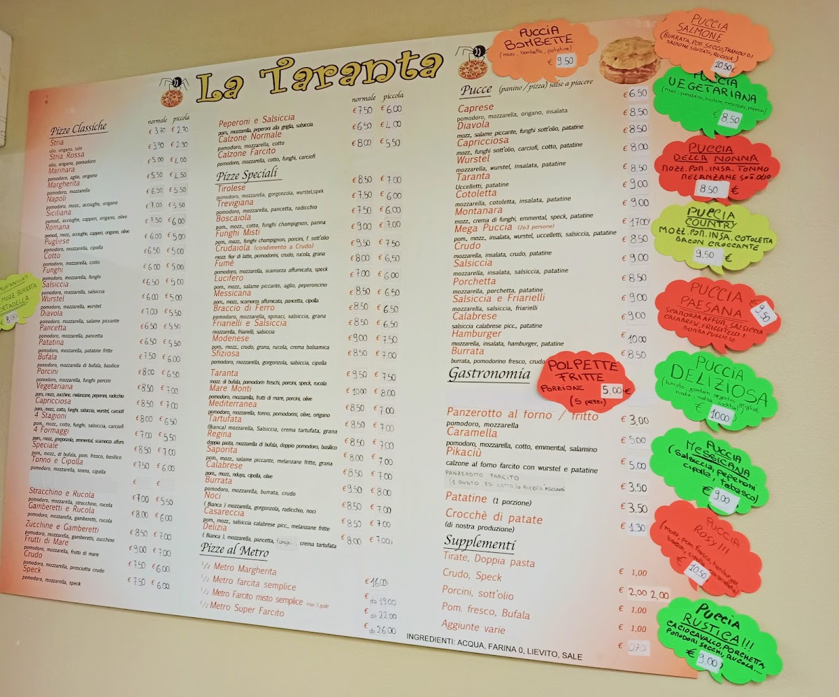 Pizzeria La Taranta Photo Menu 2