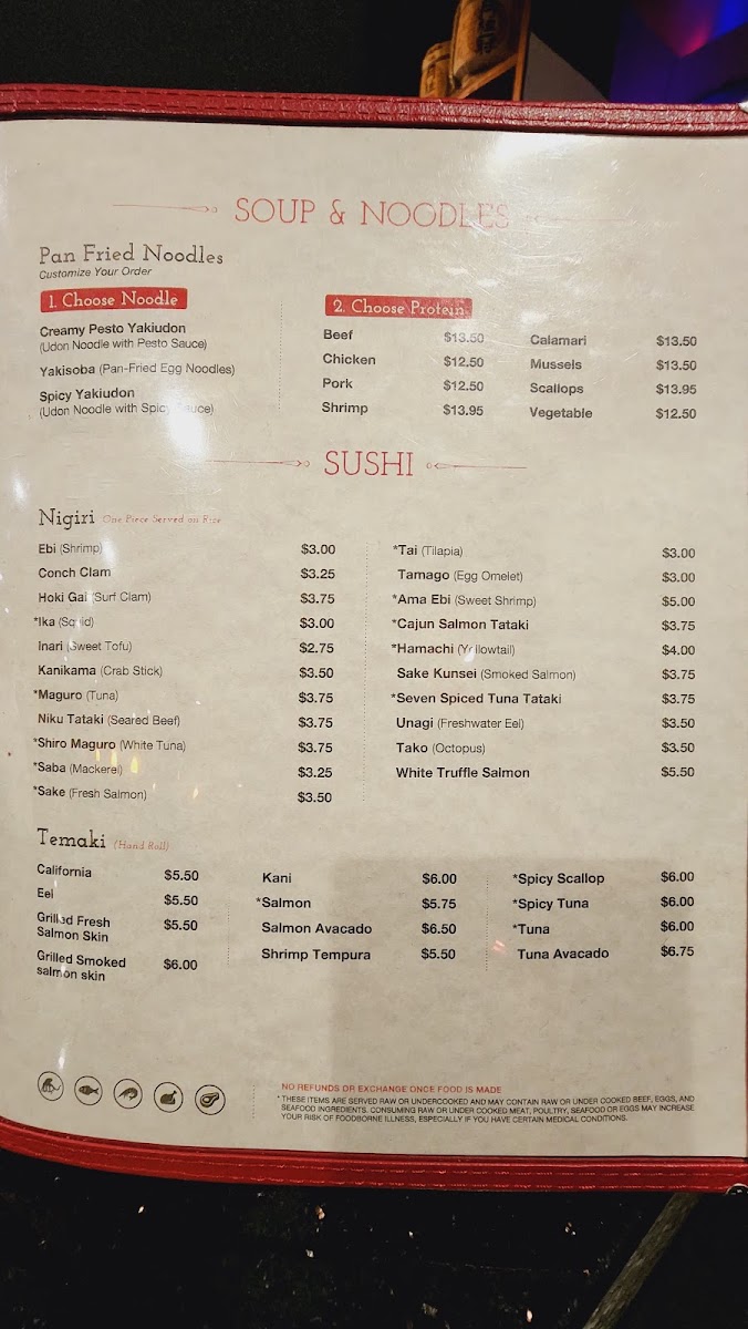 Ru San's Kennesaw Photo Menu 1